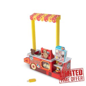 Melissa & Doug Disney Snacks & Popcorn Wooden Pretend Play Food Counter – 33 Pieces - FSC-Certified Materials