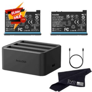 Insta360 X4 Battery(2290mAh)& Fast Charge Hub Bundle/Only X4 360 Camera (2 Batteries+1 Charger)