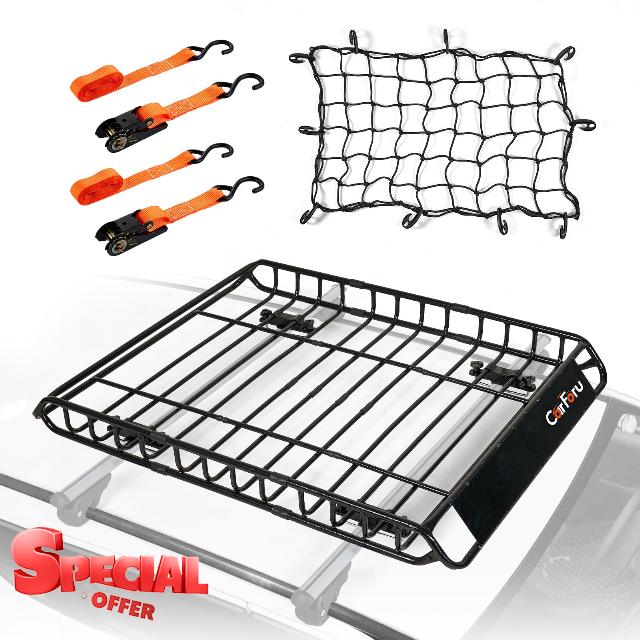 Roof Rack Basket 51" X 36" X 5" Universal Rooftop Cargo Basket