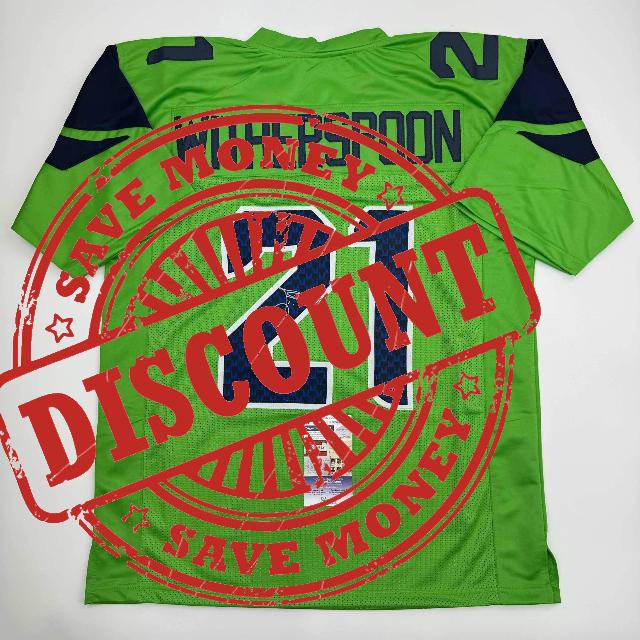 Autographed/Signed Devon Witherspoon Seattle Green Football Jersey JSA COA