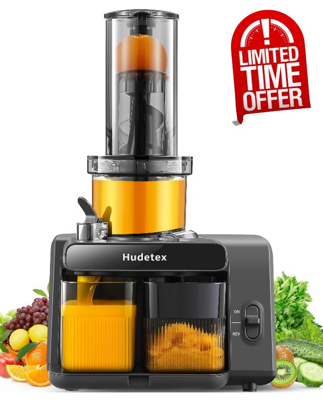 Masticating Juicer Fit Whole Fruits & Vegetables,Cold Press Juicer with 4.72" Wide Mouth