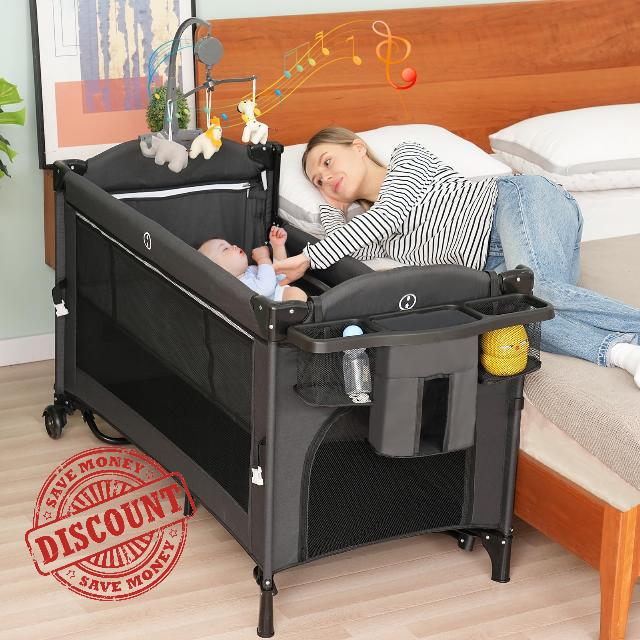 5 in 1 Baby Bassinet Beside Sleeper