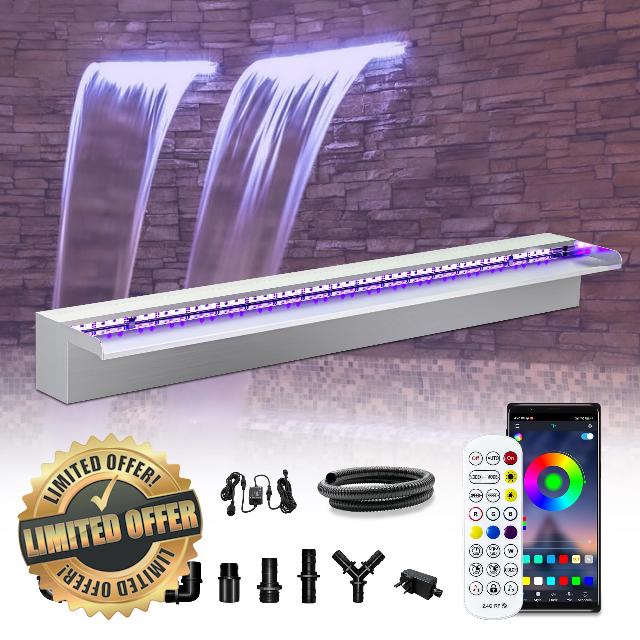 LONGRUN Waterfall Pool Fountain
