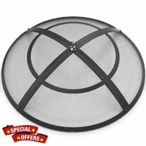 Fire Pit Spark Screen，40-Inch Fire Pit Cover Round