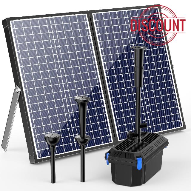 Biling Pond Filter with 62W Solar Panel