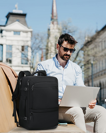 NUBILY Travel Backpack for Men 40L Large Laptop Backpack 17.3 Inch Work Computer Backpack Water R...