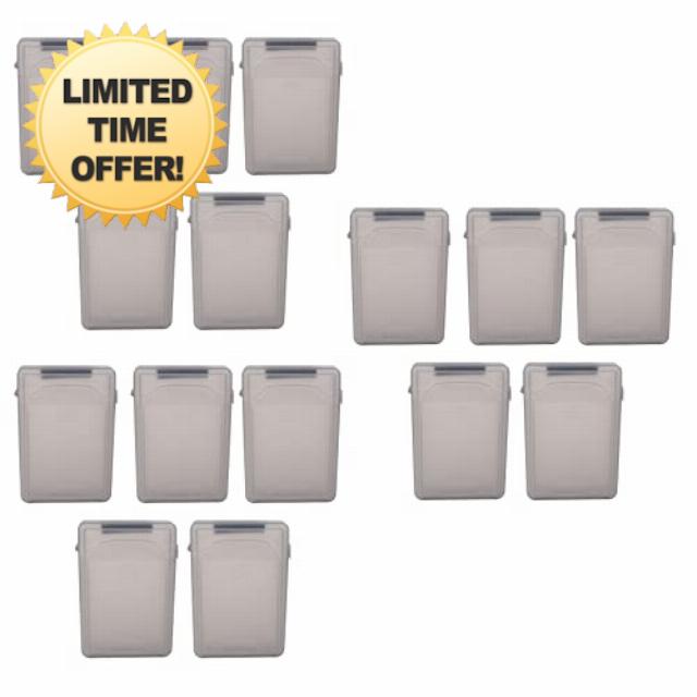 Fivetwofive 15Pcs 3.5 Inch IDE SATA HDD Hard Drive Disk Plastic Storage Box Case Enclosure