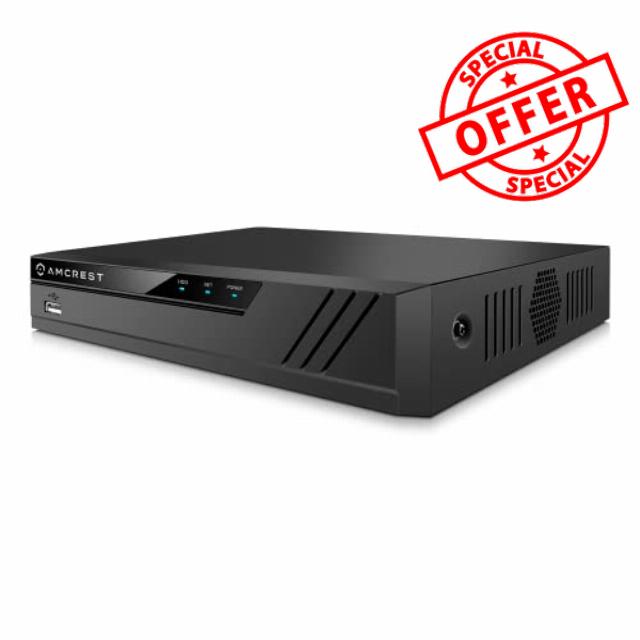 Amcrest NV4108-A2 4K 8CH NVR (1080p/3MP/4MP/5MP/8MP) Network Video Recorder - Supports up to 8 x 8MP/4K IP Cameras