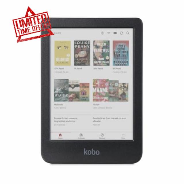 Kobo Clara Colour | Colour eReader | 6” Glare-Free Colour E Ink Kaleido™ 3 Display | Dark Mode Option | Waterproof | Audiobooks | 16GB of Storage | Black