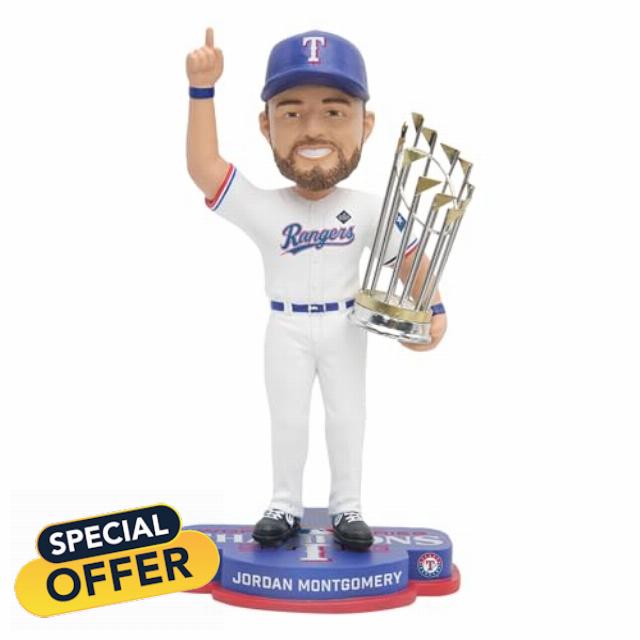 Jordan Montgomery Texas Rangers 2023 World Series Champions Bobblehead MLB
