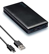 qBLOC 20000mAh Power Bank Fast Charging Portable Charger, USB-C and USB-A output, 18W Output and ...