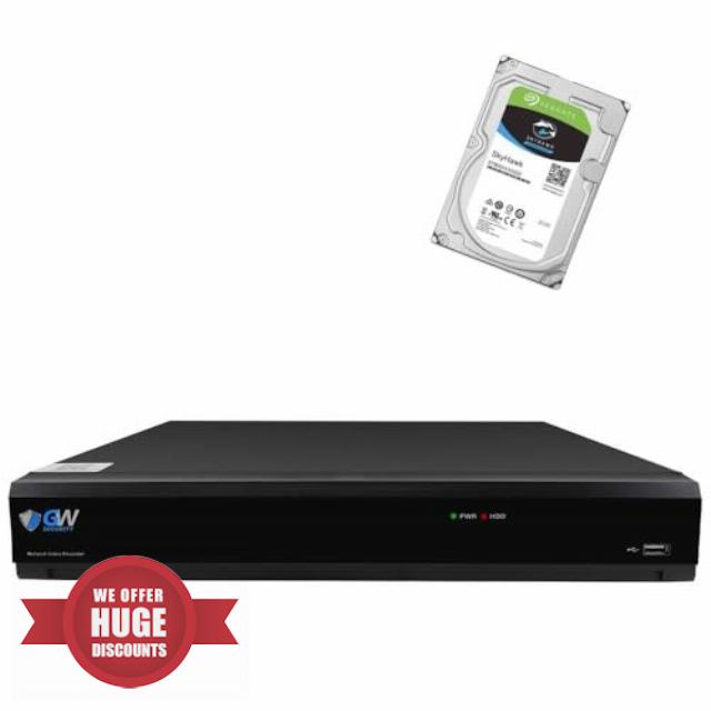 GW Security 16 Channel 8MP 4K 5-in-1 HD-TVI CVI AHD CVBs DVR Video Recorder Alone with Pre-Installed 4TB Hard Drive