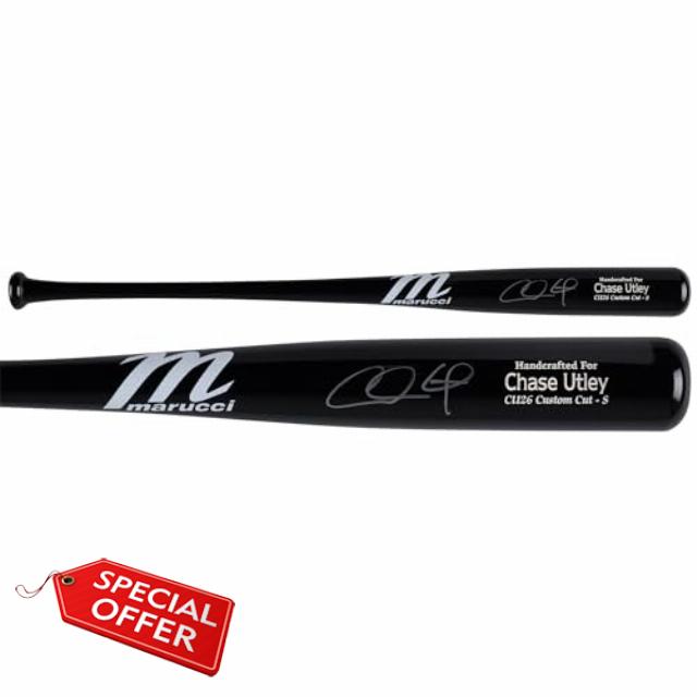 Chase Utley Philadelphia Phillies Autographed Marucci Game Model Bat - Autographed MLB Bats