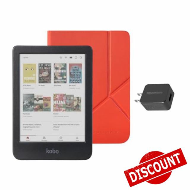 Kobo Clara Colour eReader with Case Bundle (Cayenne Red SleepCover