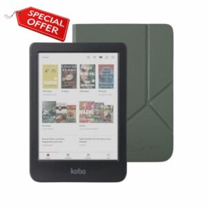 Kobo Clara Colour eReader with Case Bundle (Misty Green SleepCover