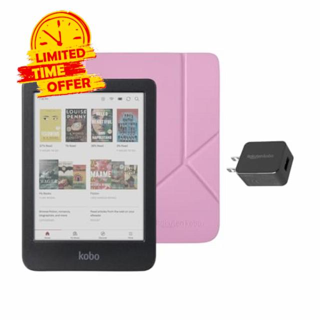 Kobo Clara Colour eReader with Case Bundle (Candy Pink SleepCover