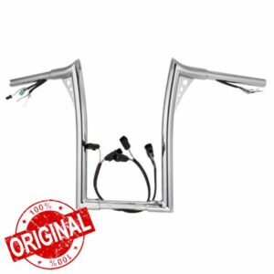14 Inch Road King Classic Handlebars Agressive Bat-wing Ape Hangers for Harley 2008-2013 FLHRC（Chrome）