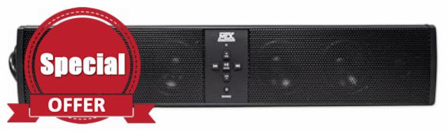 MTX MUD6SP Six-Speaker Marine Soundbar System 4 Polaris/RZR/ATV/UTV/Jeep/Cart