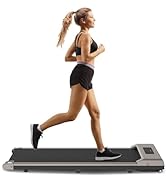 HomeFitnessCode Under Desk Treadmill, 2.5HP Portable Walking Pad Motorized Electric Treadmills fo...