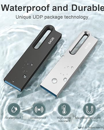 JOIOT USB Stick 64 GB Flash Drive 64GB USB 3.0 Flash Drive 64 GB Thumb Drive 2 Pack Memory Stick ...