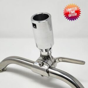 Marine Grade Starlink Antenna Base Mount with Adjustable Rail Mount Base - Second Generation Dish Ideal for Boats