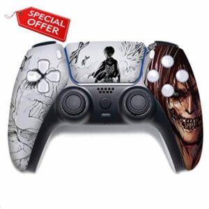 Attackk On Titan Custom PS-5 Controller Wireless compatible with Play-Station 5 Console by BCB Controllers | Proudly Customized in USA with Permanent HYDRO-DIP Printing (NOT JUST A SKIN) (MODDED)