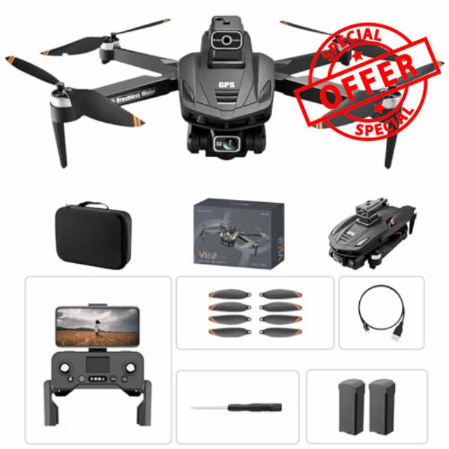 Black Falcon 4k Drone with Camera, Gps Drone V168 233g