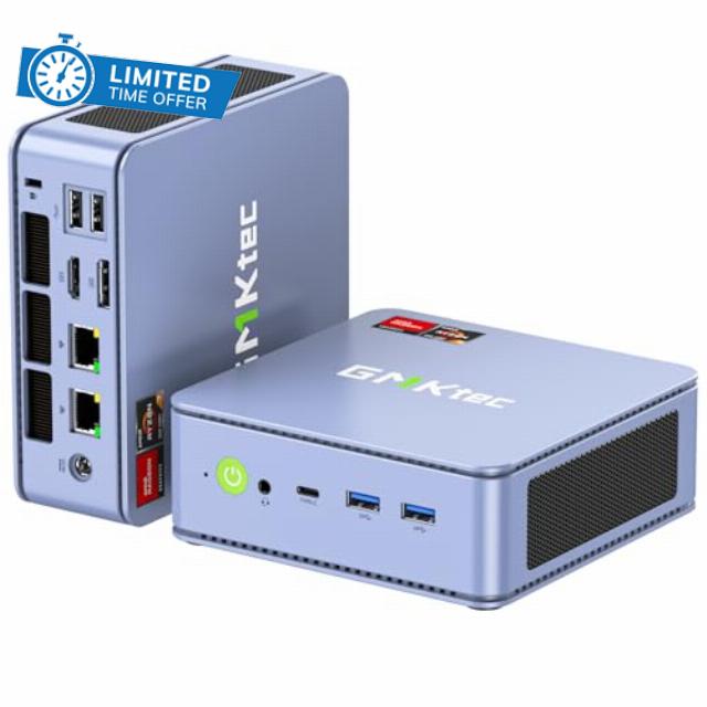 GMKtec Mini PC Preinstalled Windows 11 Pro Dual NIC 2.5G