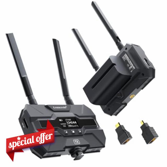 Lemorele Wireless Video Transmission System with 2 * 4400 mAh Batteries