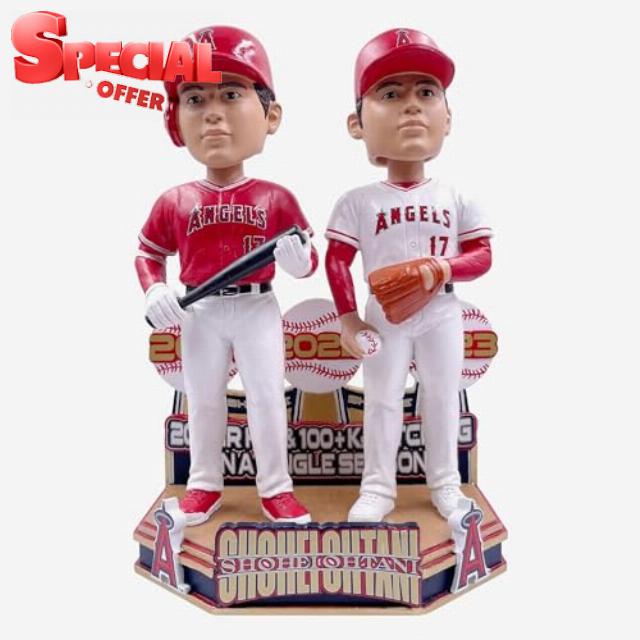 Shohei Ohtani Los Angeles Angels 20 Home Run 100 Strikeout Dual Bobblehead