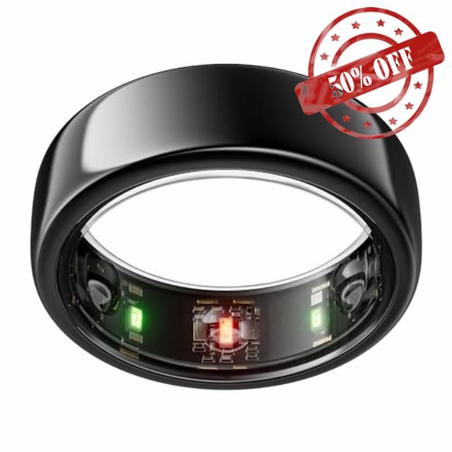 Oura Ring Gen3 Horizon - Black - Size 9 - Smart Ring - Size First with Oura Sizing Kit - Sleep Tracking Wearable - Heart Rate - Fitness Tracker - 5-7 Days Battery Life
