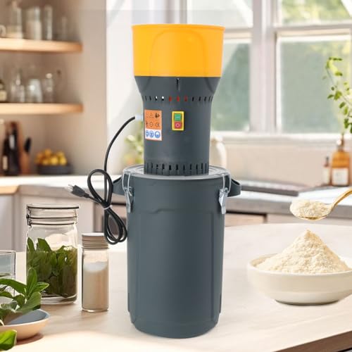 1000w Electric Feed Grinder Dust-Free Dry Cereals Grinder with Detachable Hopper & 5 Sieves for for Wheat Corn Grain Spice Coffee Beans 6.6 Gallons (25L)