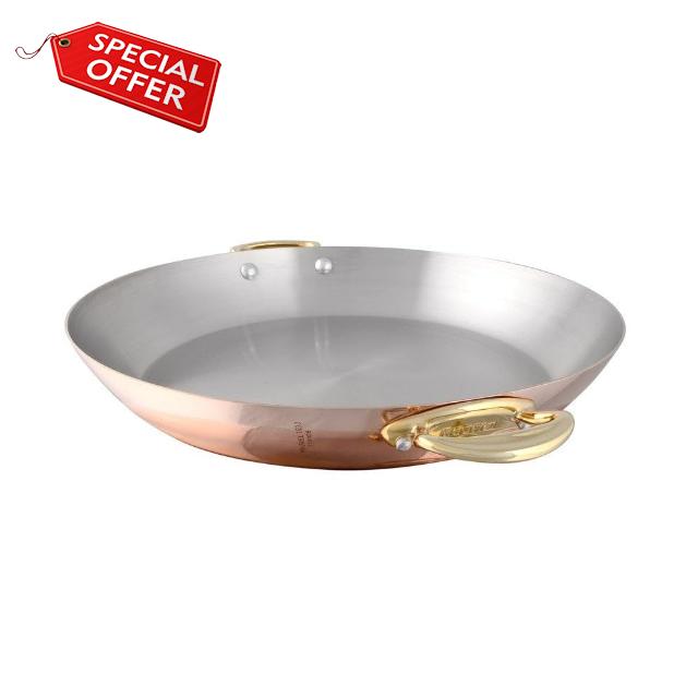 Mauviel 1830 Mauviel M'150 B Copper Round Pan With Brass Handles