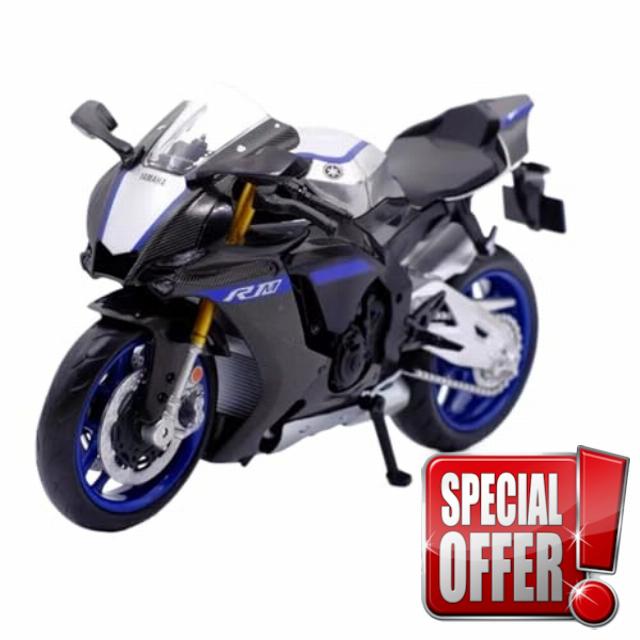 HOPEYS Motorcycle 1:12 for Yamaha YZF-R1M Motorcycle Model Finished Motorcycle Collection Motorcycle Toy Gifts Blue ratios
