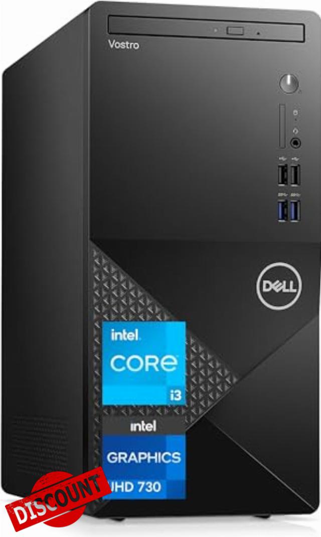 Dell Vostro 3910 Desktop Computer | 12th Gen Intel 4-Core Processor | 16GB DDR4 RAM | 256GB SSD + 1TB HDD | Intel UHD Graphics 730 | WiFi 6 | DVD-RW | Display Port | HDMI | Windows 11 Pro