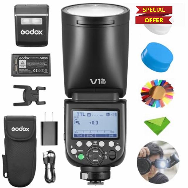 Godox V1 V1Pro S Flash for Sony Camera TTL Speedlight