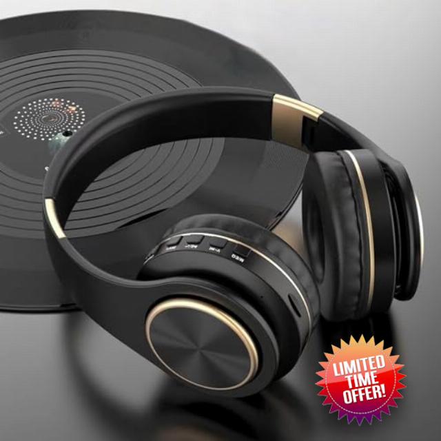 Foldable Wireless Bluetooth Headphones Over Ear