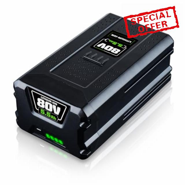 DASNITE 80V 5.5Ah Li-ion Battery Replacement for Greenworks 80V Battery Max GBA80200 GBA80250 GBA80400 GBA80500 Compatible with Greenworks 80V Cordless Power Tools GCH8040 GST80320 ED80L00 BL80L00