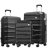 MGOB Suitcase Set PC Carry On Hard Shell Luggage Expandable(Only Medium and Large) Durable Lightw...