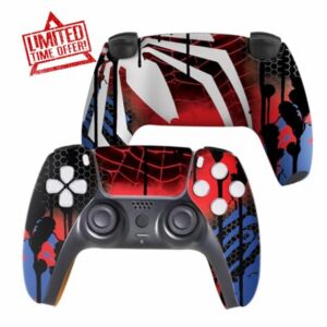 BABY CUDDLE BOX Web Slinger Custom PS-5 Controller Wireless compatible with Play-Station 5 Console by BCB Controllers | Proudly Customized in USA with Permanent HYDRO-DIP Printing (NOT JUST A SKIN)
