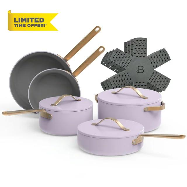 Beautiful 12pc Ceramic Non-Stick Cookware Set
