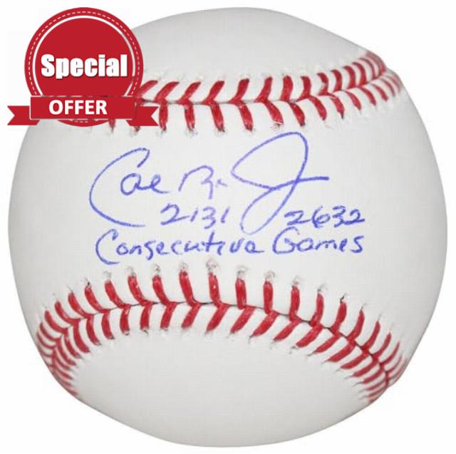Cal Ripken Jr Autographed Baltimore Orioles OML Baseball w/Insc. FAN 40595 - Autographed Baseballs