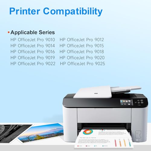 963 Ink Cartridges Replacement for HP 963 XL for OfficeJet Pro 9010 9010e 9012 9014e 9015 9016 9018e 9019 9020 9022 9025e (1 Black