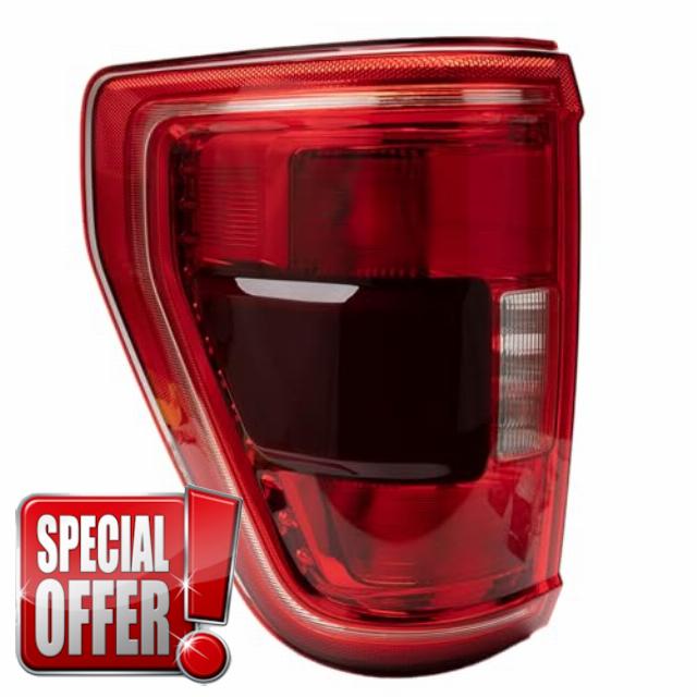 Tail Light Assembly Compatible With 2021 2022 Ford F150 XLT Left Driver Side Rear Brake Lamps Rear Brake Lamps Halogen Type Blind Spot