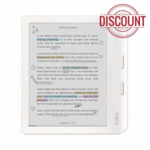 Kobo Libra Colour | eReader | 7” Glare-Free Colour E Ink Kaleido™ 3 Display | Dark Mode Option | Audiobooks | Waterproof | White
