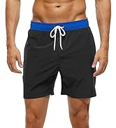 Arcweg Men's Swim Trunks Mens Board Shorts with Zipper Pockets Surfing Stretchy Beach Shorts Brea...