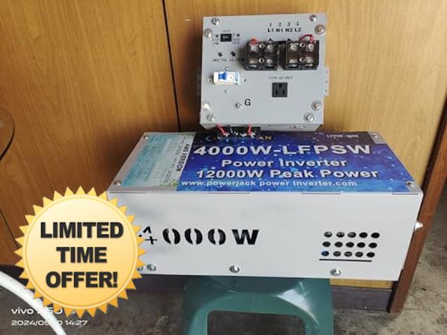 4000W LF Split Phase Pure Sine Wave Power Inverter DC 24V to AC 110V/220V-C Box+M BOX-24kgs