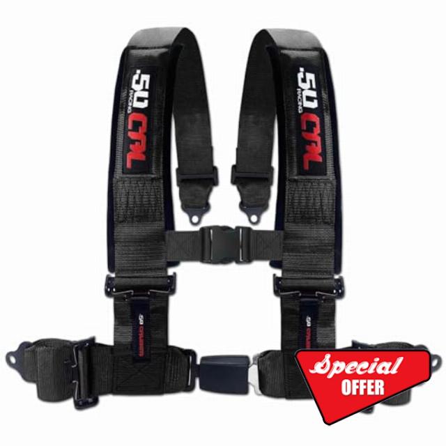 2 & 3in 4 point harness with Push Button Release