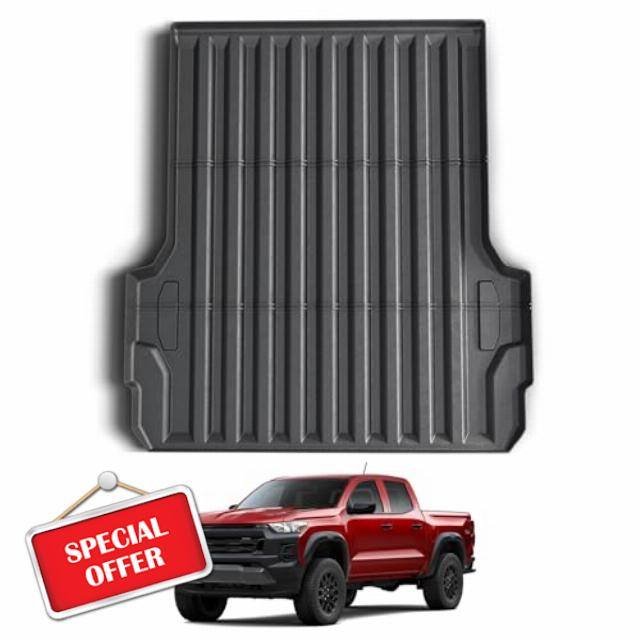 CARESA Truck Bed Mat with Raised Edge for 2023 2024 Chevy Colorado/GMC Canyon Accessories