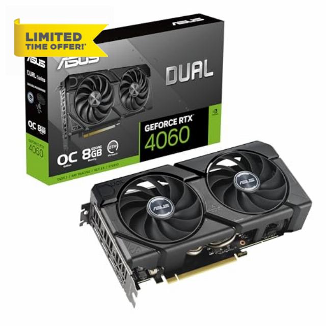 ASUS Dual GeForce RTX™ 4060 EVO OC Edition 8GB GDDR6 (PCIe 4.0